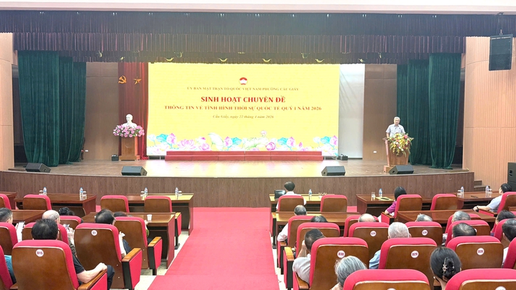 ỦY BAN MTTQ VIỆT NAM PHƯỜNG CẦU GIẤY TỔ CHỨC SINH HOẠT CHUYÊN ĐỀ THÔNG TIN TÌNH HÌNH THỜI SỰ QUỐC TẾ- Ảnh 2.