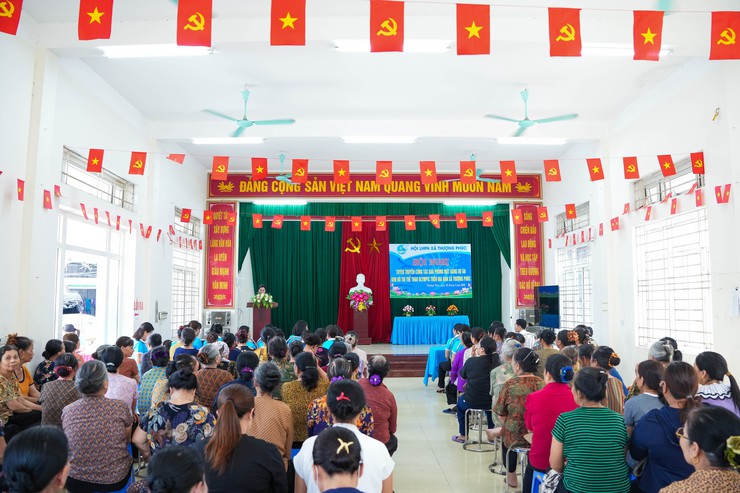 Hội LHPN xã Thượng Phúc đẩy mạnh tuyên truyền công tác GPMB Dự án Khu đô thị thể thao Olympic- Ảnh 1.