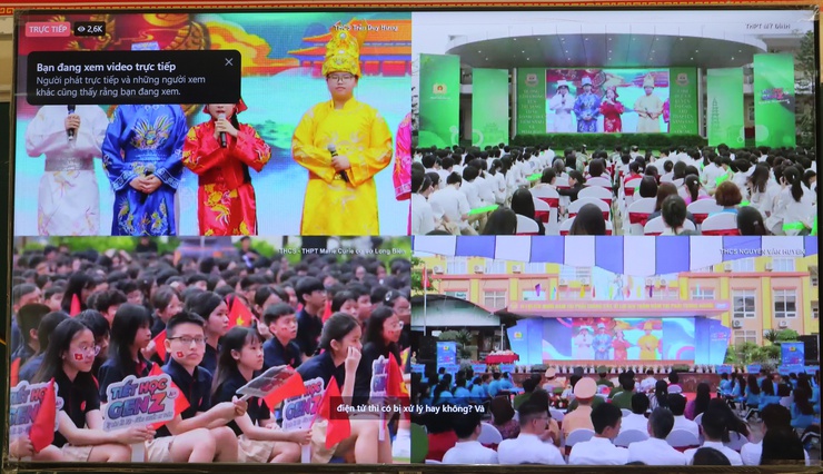 Các trường THCS, THPT và Trung tâm GDNN - GDTX đóng trên địa bàn xã Mỹ Đức tham gia chương trình cầu truyền hình đặc biệt mang tên "Tiết học Gen Z - Tự hào Hà Nội, sống chuẩn an toàn- Ảnh 10.