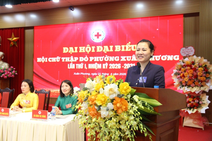 Đại hội Hội Chữ thập đỏ phường Xuân Phương lần thứ I, nhiệm kỳ 2026-2031: Lan tỏa giá trị nhân ái, thực hiện chính sách an sinh xã hội bền vững- Ảnh 7.