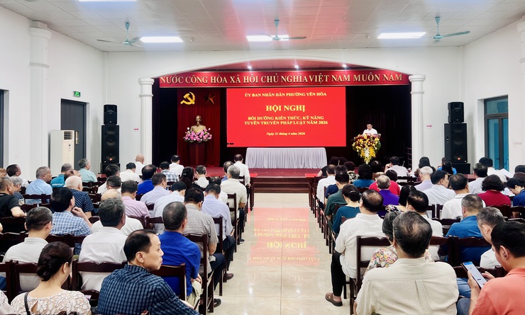 Phường Yên Hòa tổ chức Hội nghị bồi dưỡng kiến thức, kỹ năng tuyên truyền pháp luật năm 2026- Ảnh 1.