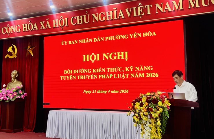 Phường Yên Hòa tổ chức Hội nghị bồi dưỡng kiến thức, kỹ năng tuyên truyền pháp luật năm 2026- Ảnh 2.