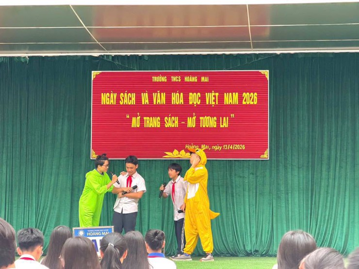 TRƯỜNG THCS HOÀNG MAI HƯỞNG ỨNG NGÀY SÁCH VÀ VĂN HÓA ĐỌC VIỆT NAM 2026 "MỞ TRANG SÁCH – MỞ TƯƠNG LAI"- Ảnh 5.
