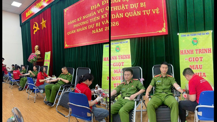 Những giọt máu nghĩa tình của tuổi trẻ Công an xã Hoài Đức vì cuộc sống cộng đồng- Ảnh 1.