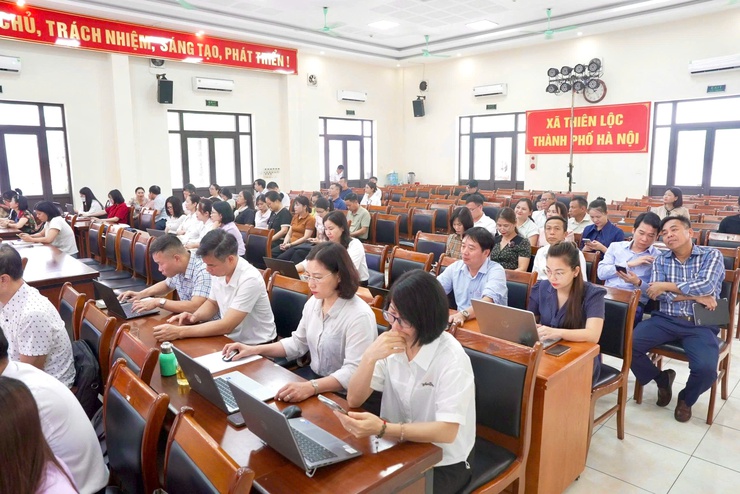 Xã Thiên Lộc tổ chức Hội nghị tập huấn, hướng dẫn sử dụng hệ thống HanoiWork- Ảnh 8.