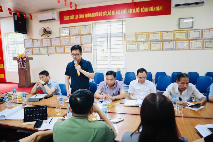 Phường Từ Liêm tổ chức buổi làm việc sau kiểm tra thực tế tiến độ triển khai dự án Đầu tư xây dựng Công trình khẩn cấp Hồ điều hòa Phú Đô- Ảnh 2.