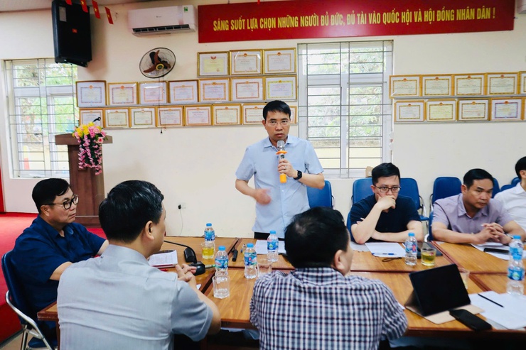 Phường Từ Liêm tổ chức buổi làm việc sau kiểm tra thực tế tiến độ triển khai dự án Đầu tư xây dựng Công trình khẩn cấp Hồ điều hòa Phú Đô- Ảnh 1.