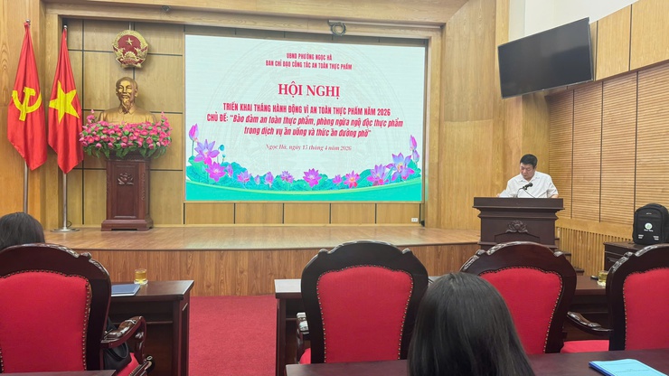 Phường Ngọc Hà tổ chức Hội nghị triển khai “Tháng hành động vì an toàn thực phẩm” năm 2026- Ảnh 2.