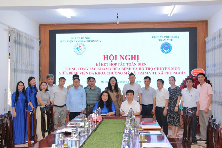 Ký kết hợp tác toàn diện giữa Trạm y tế xã Phú Nghĩa và Bệnh viện đa khoa Chương Mỹ nâng cao chất lượng y tế cơ sở- Ảnh 7.