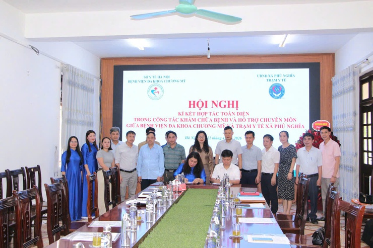 Ký kết hợp tác toàn diện giữa Trạm y tế xã Phú Nghĩa và Bệnh viện đa khoa Chương Mỹ nâng cao chất lượng y tế cơ sở- Ảnh 6.