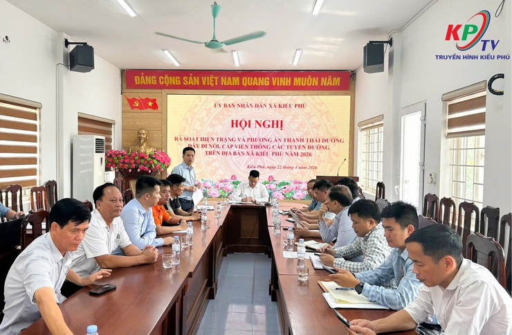 UBND xã Kiều Phú tổ chức hội nghị đánh giá hiện trạng, đề xuất phương án thanh thải cáp viễn thông đi nổi- Ảnh 2.