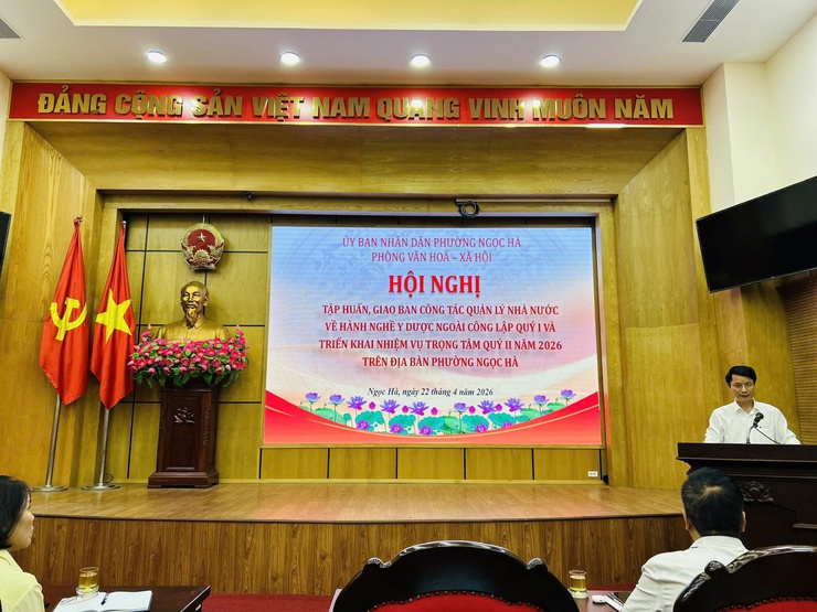 Phường Ngọc Hà tổ chức Hội nghị giao ban, tập huấn quản lý hành nghề y, dược ngoài công lập quý I/2026- Ảnh 1.