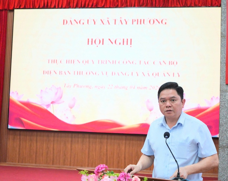 Tây Phương tổ chức Hội nghị cán bộ chủ chốt thực hiện quy trình kiện toàn, bổ sung Ủy viên Ban Chấp hành Đảng bộ xã nhiệm kỳ 2025 - 2030- Ảnh 4.