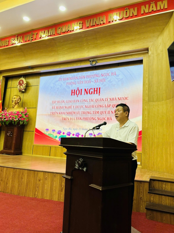 Phường Ngọc Hà tổ chức Hội nghị giao ban, tập huấn quản lý hành nghề y, dược ngoài công lập quý I/2026- Ảnh 3.