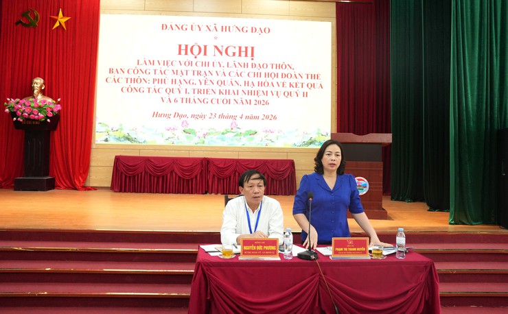 ĐẢNG ỦY XÃ HƯNG ĐẠO TỔ CHỨC HỘI NGHỊ LÀM VIỆC VỚI CHI ỦY, LÃNH ĐẠO THÔN, BAN CÔNG TÁC MẶT TRẬN VÀ CÁC CHI HỘI ĐOÀN THỂ CÁC THÔN PHÚ HẠNG, YÊN QUÁN, HẠ HÒA- Ảnh 13.