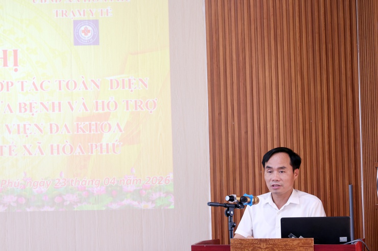 Lễ ký kết công tác khám, chữa bệnh và hỗ trợ chuyên môn giữa Bệnh viện Đa khoa Chương Mỹ và Trạm Y tế xã Hòa Phú.- Ảnh 4.