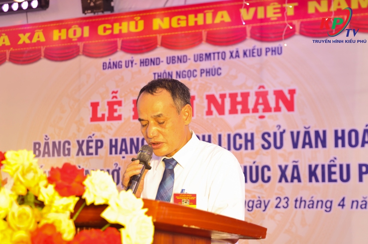 Thôn Ngọc Phúc xã Kiều Phú tổ chức Lễ đón Bằng công nhận Di tích lịch sử văn hoá cấp Thành phố miếu Vườn Nở- Ảnh 4.