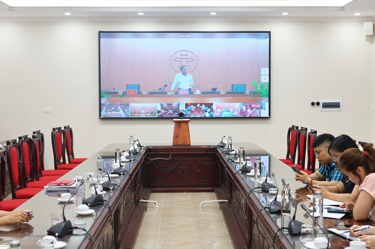 XÃ THẠCH THẤT THAM DỰ HỘI NGHỊ TRỰC TUYẾN VỀ CẢI CÁCH HÀNH CHÍNH, KIỂM SOÁT THỦ TỤC HÀNH CHÍNH VÀ PHÂN CẤP, ỦY QUYỀN- Ảnh 2.