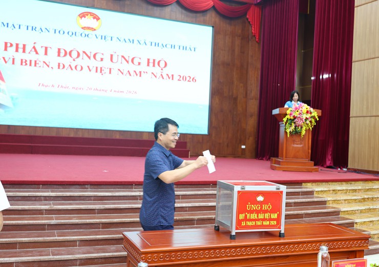 THẠCH THẤT PHÁT ĐỘNG ỦNG HỘ QUỸ “VÌ BIỂN, ĐẢO VIỆT NAM” NĂM 2026- Ảnh 2.