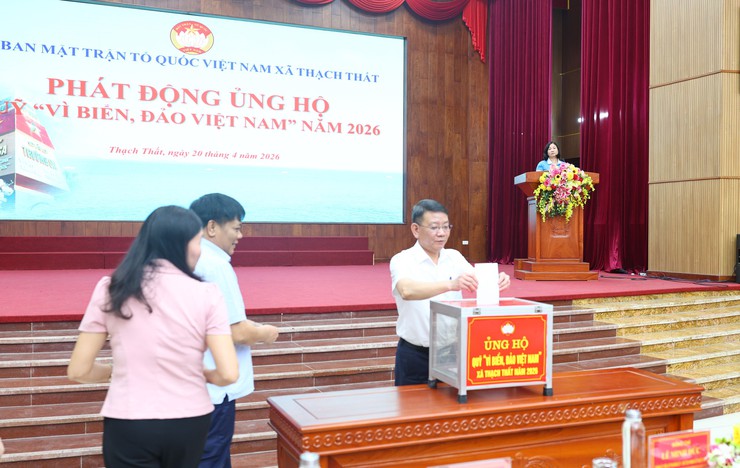 THẠCH THẤT PHÁT ĐỘNG ỦNG HỘ QUỸ “VÌ BIỂN, ĐẢO VIỆT NAM” NĂM 2026- Ảnh 4.