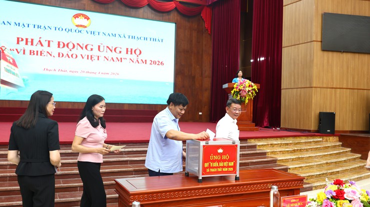 THẠCH THẤT PHÁT ĐỘNG ỦNG HỘ QUỸ “VÌ BIỂN, ĐẢO VIỆT NAM” NĂM 2026- Ảnh 3.