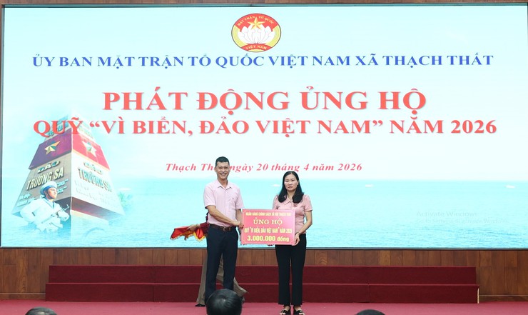 THẠCH THẤT PHÁT ĐỘNG ỦNG HỘ QUỸ “VÌ BIỂN, ĐẢO VIỆT NAM” NĂM 2026- Ảnh 7.