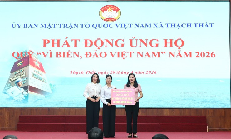 THẠCH THẤT PHÁT ĐỘNG ỦNG HỘ QUỸ “VÌ BIỂN, ĐẢO VIỆT NAM” NĂM 2026- Ảnh 6.