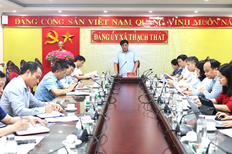 THẠCH THẤT: GIAO BAN BAN CHỈ ĐẠO THỰC HIỆN QUY CHẾ DÂN CHỦ Ở CƠ SỞ QUÝ I, TRIỂN KHAI NHIỆM VỤ TRỌNG TÂM QUÝ II/2026- Ảnh 1.