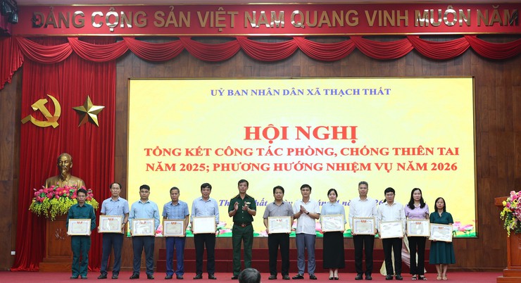 THẠCH THẤT: TỔNG KẾT CÔNG TÁC PHÒNG, CHỐNG THIÊN TAI NĂM 2025, TRIỂN KHAI NHIỆM VỤ NĂM 2026- Ảnh 4.