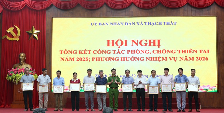 THẠCH THẤT: TỔNG KẾT CÔNG TÁC PHÒNG, CHỐNG THIÊN TAI NĂM 2025, TRIỂN KHAI NHIỆM VỤ NĂM 2026- Ảnh 5.
