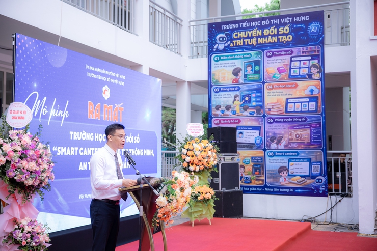 VIỆT HƯNG ĐI ĐẦU TRONG "SỐ HÓA" AN TOÀN THỰC PHẨM HỌC ĐƯỜNG: RA MẮT MÔ HÌNH SMART CANTEEN TẠI TRƯỜNG TIỂU HỌC ĐÔ THỊ VIỆT HƯNG- Ảnh 3.