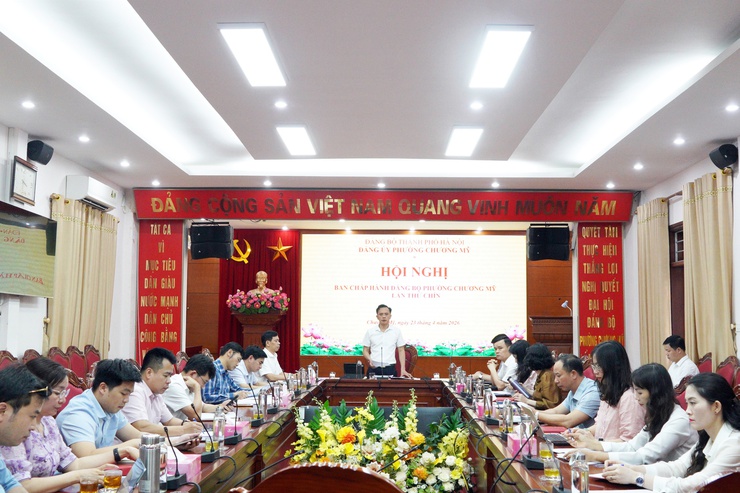 Hội nghị lần thứ Chín Ban Chấp hành Đảng bộ phường Chương Mỹ khóa I, nhiệm kỳ 2025–2030- Ảnh 1.