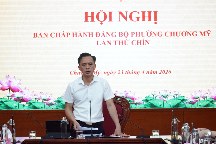 Hội nghị lần thứ Chín Ban Chấp hành Đảng bộ phường Chương Mỹ khóa I, nhiệm kỳ 2025–2030- Ảnh 2.
