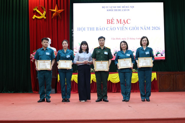 Hội thi Báo cáo viên giỏi Khối thi đua số 20 năm 2026 thành công tốt đẹp- Ảnh 5.