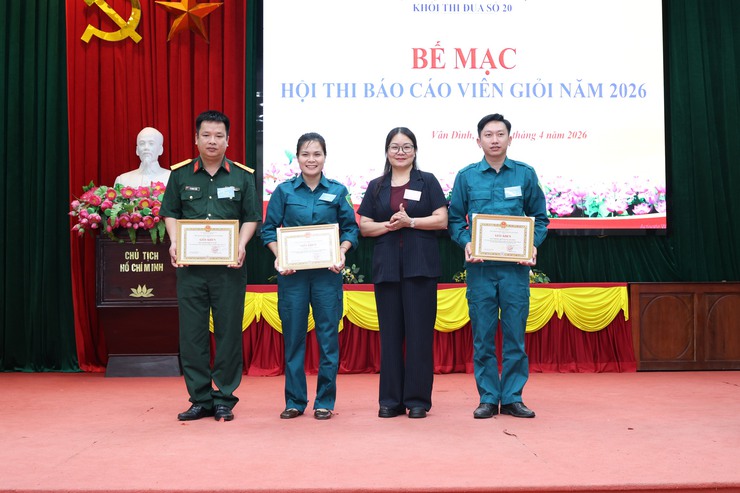 Hội thi Báo cáo viên giỏi Khối thi đua số 20 năm 2026 thành công tốt đẹp- Ảnh 6.