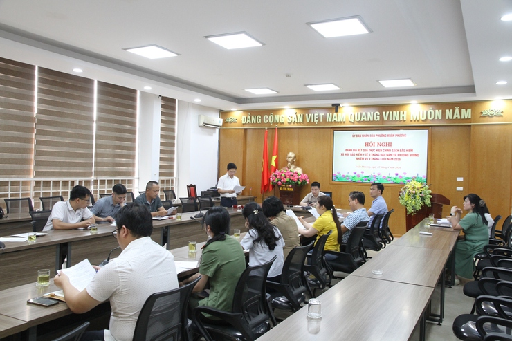 UBND phường Xuân Phương tổ chức hội nghị đánh giá kết quả thực hiện chính sách BHXH, BHYT quý I, phương hướng nhiệm vụ quý II/2026- Ảnh 2.