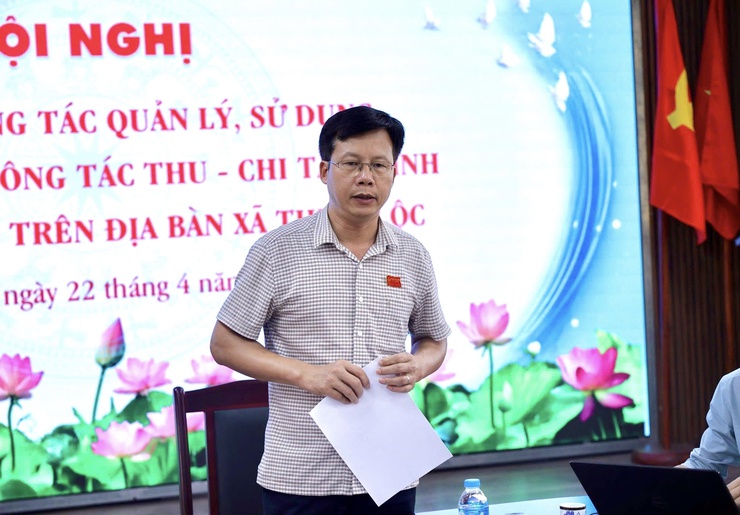 BAN KINH TẾ - NGÂN SÁCH HĐND XÃ THIÊN LỘC KHẢO SÁT CÔNG TÁC QUẢN LÝ, SỬ DỤNG TÀI SẢN CÔNG VÀ CÔNG TÁC THU - CHI TÀI CHÍNH TẠI TRƯỜNG TIỂU HỌC THĂNG LONG- Ảnh 8.