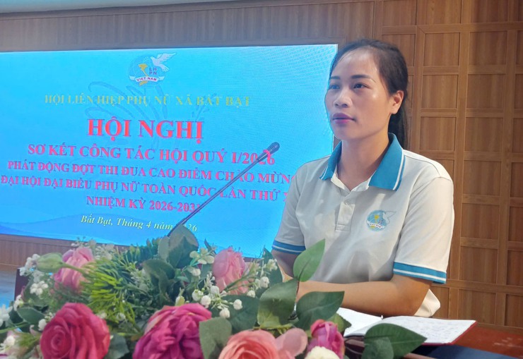 Hội LHPN xã Bất Bạt sơ kết công tác Hội quý I, phát động đợt thi đua cao điểm chào mừng Đại hội đại biểu phụ nữ toàn quốc lần thứ XIV- Ảnh 1.