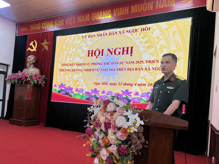 Ngọc Hồi tổng kết công tác phòng thủ dân sự năm 2025, triển khai nhiệm vụ năm 2026- Ảnh 2.