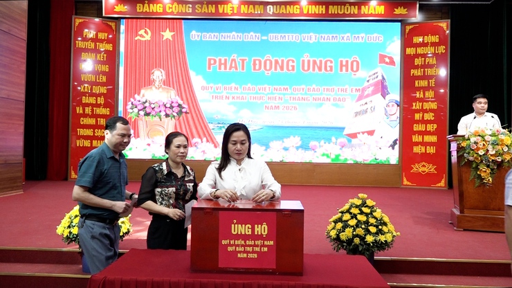 Mỹ Đức phát động ủng hộ Quỹ "Vì biển, đảo Việt Nam"; “ Quỹ bảo trợ trẻ em” và triển khai thực hiện “ Tháng nhân đạo” năm 2026- Ảnh 9.