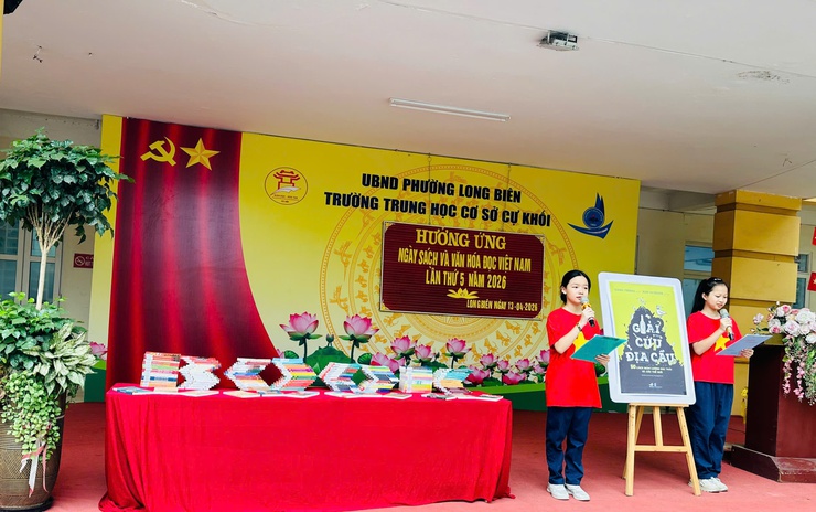 Lan tỏa văn hóa đọc tại các trường học phường Long Biên- Ảnh 4.