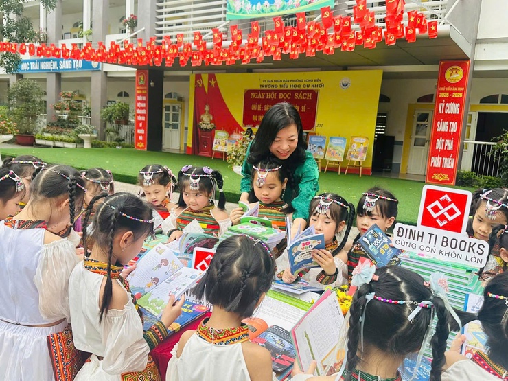 Lan tỏa văn hóa đọc tại các trường học phường Long Biên- Ảnh 1.