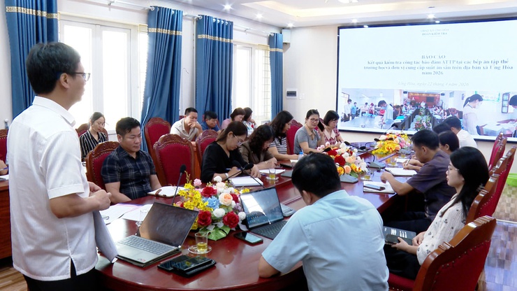 HỘI NGHỊ NGHE BÁO CÁO KẾT QUẢ SAU KIỂM TRA CÔNG TÁC AN TOÀN THỰC PHẨM TRÊN ĐỊA BÀN XÃ.- Ảnh 1.