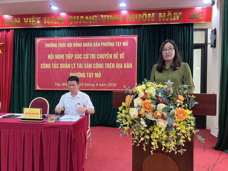 HĐND phường Tây Mỗ tiếp xúc cử tri chuyên đề về công tác quản lý, sử dụng tài sản công trên địa bàn phường- Ảnh 11.