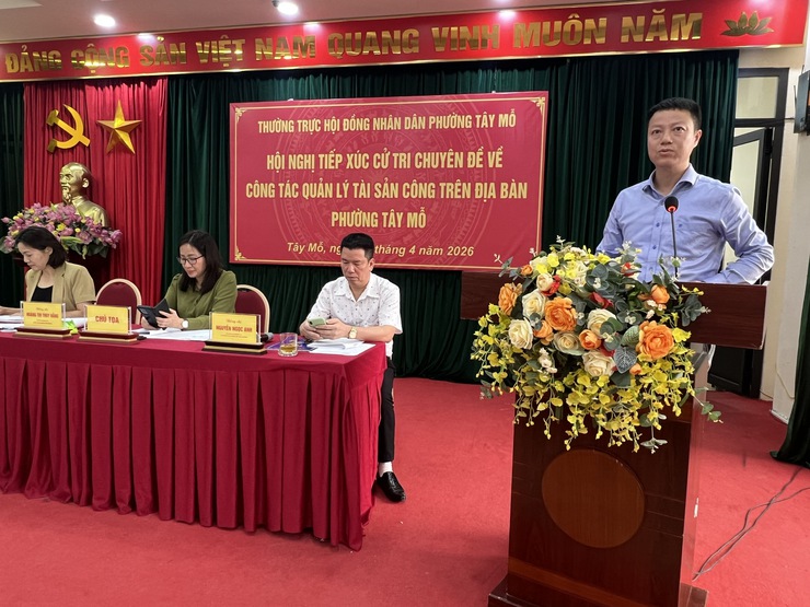 HĐND phường Tây Mỗ tiếp xúc cử tri chuyên đề về công tác quản lý, sử dụng tài sản công trên địa bàn phường- Ảnh 10.