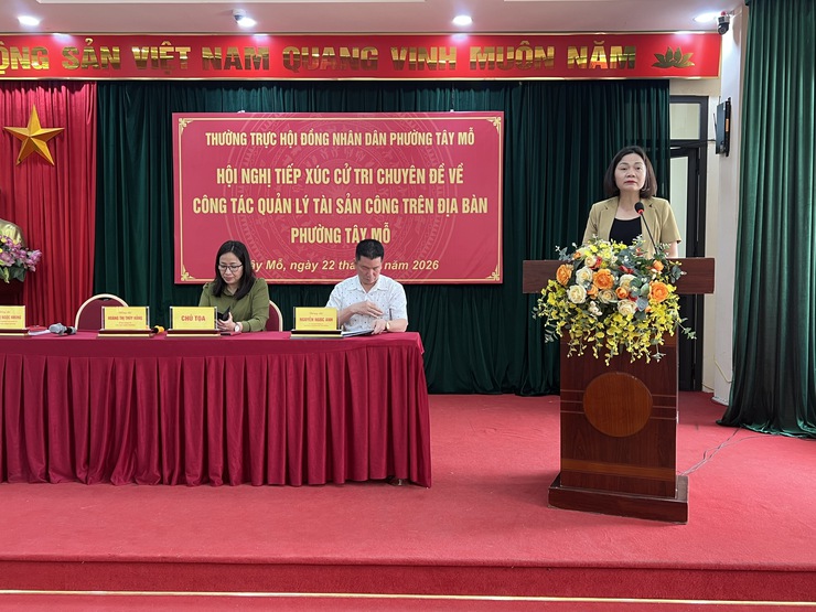 HĐND phường Tây Mỗ tiếp xúc cử tri chuyên đề về công tác quản lý, sử dụng tài sản công trên địa bàn phường- Ảnh 2.