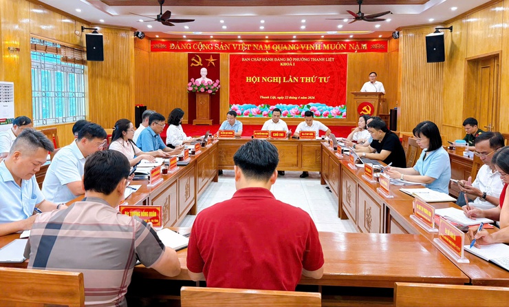 Hội nghị lần thứ Tư – Ban chấp hành Đảng bộ phường Thanh Liệt khoá I thống nhất nhiều nội dung quan trọng- Ảnh 1.