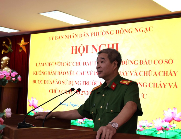 Phường Đông Ngac đây manh triển khai, quán triệt các quy định về xử lý cơ sở không bảo đảm yêu cầu PCCC trên địa bàn- Ảnh 3.