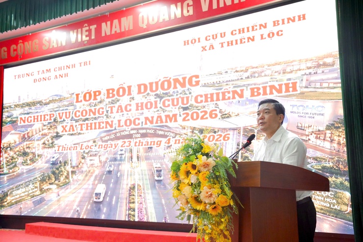 Lớp bồi dưỡng nghiệp vụ công tác Hội Cựu chiến binh xã Thiên Lộc năm 2026.- Ảnh 4.