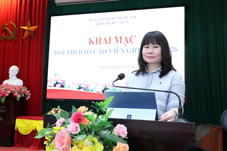 Hội thi Báo cáo viên giỏi Khối thi đua số 20 năm 2026 thành công tốt đẹp- Ảnh 2.